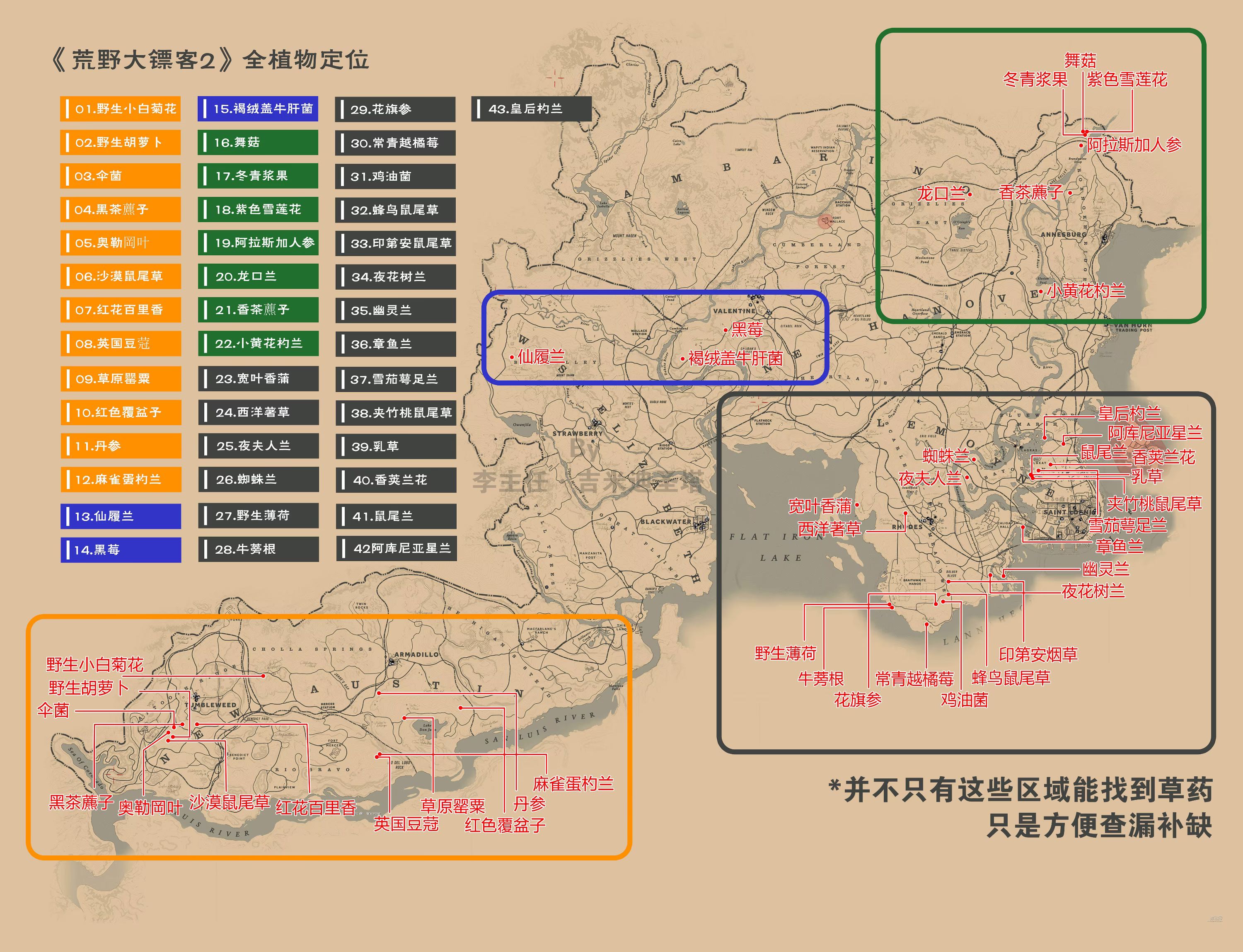 RDR2全植物定位