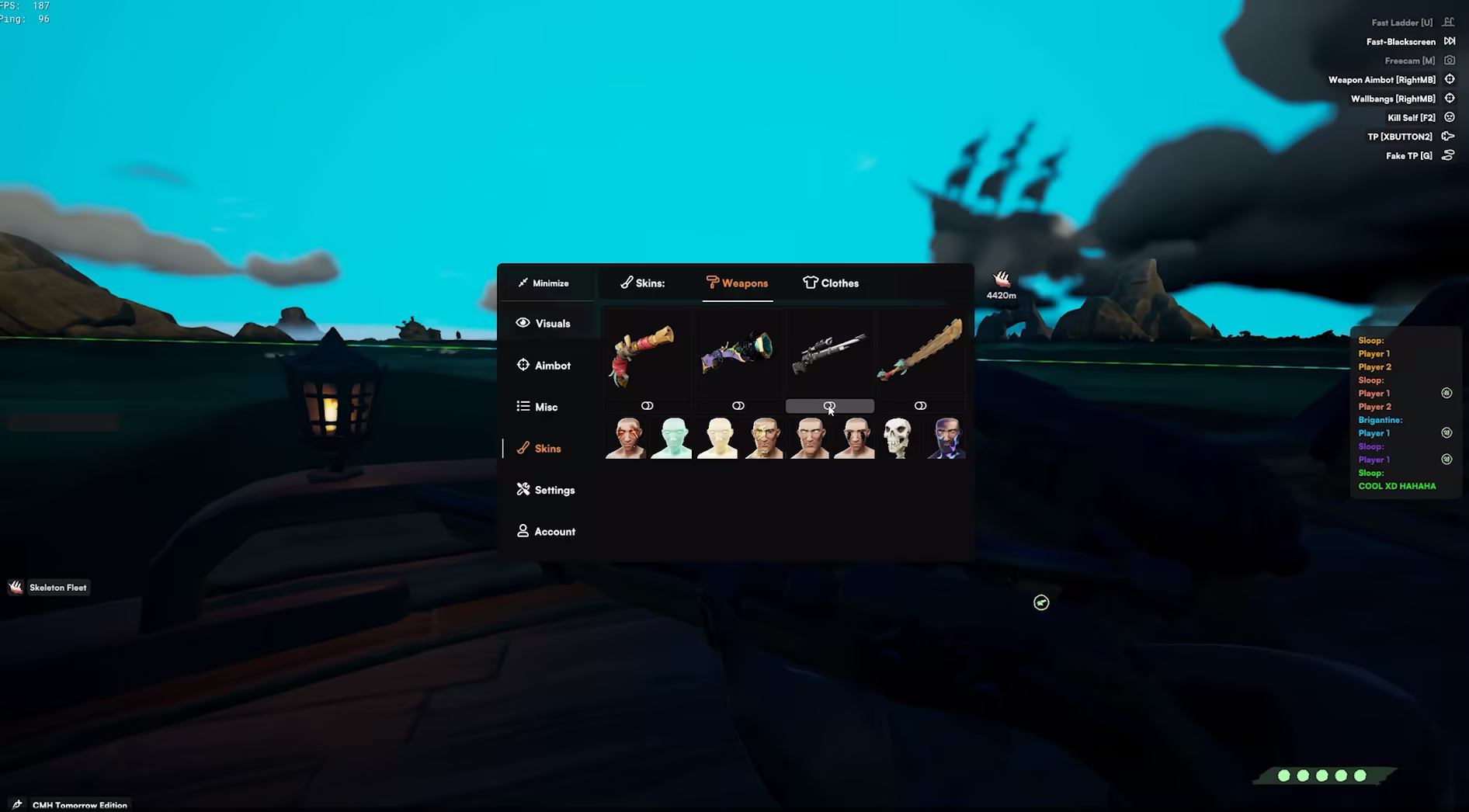 注入成功后菜单自动呼出