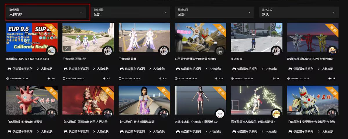 人物Mod下载页