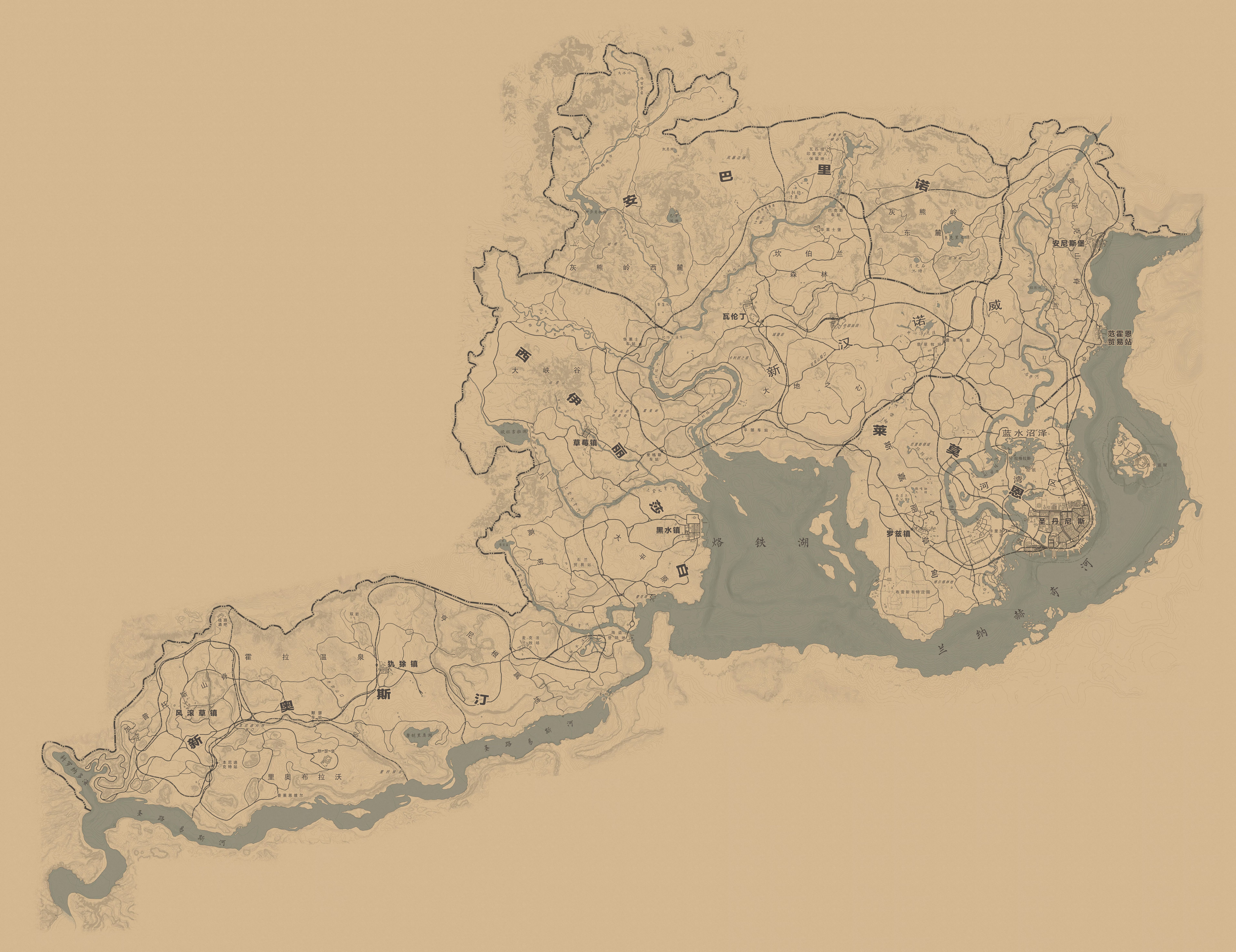 RDR2中文地图